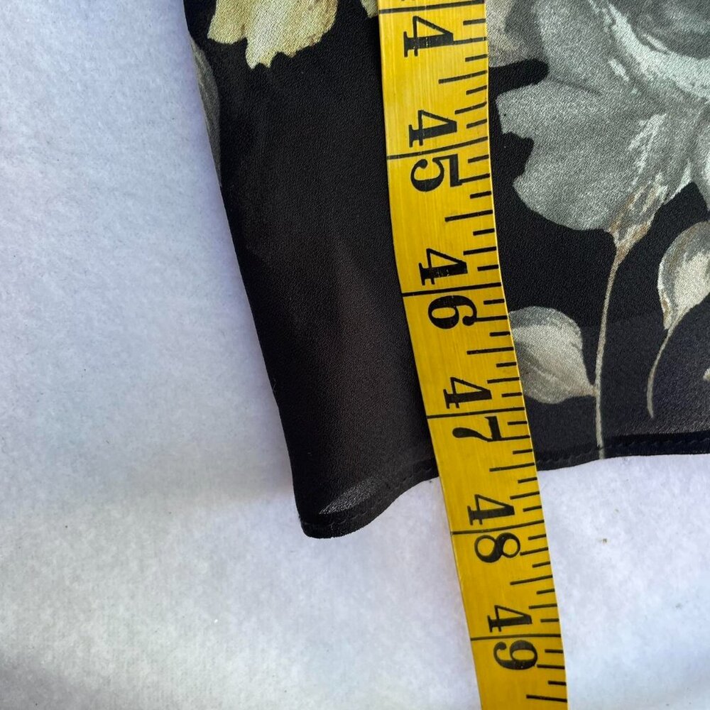 Vintage 90s Gunne Sax Jessica McClintock Black and Yellow Floral Maxi Dress 5/6 - Picture 8 of 8